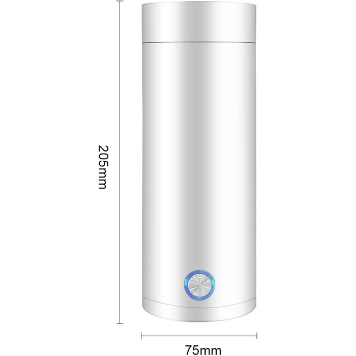 Портативний електричний чайник Riisoyu малий, міні-електричний чайник для подорожей маленький з автоматичним відключенням для приготування кави та чаю, білий