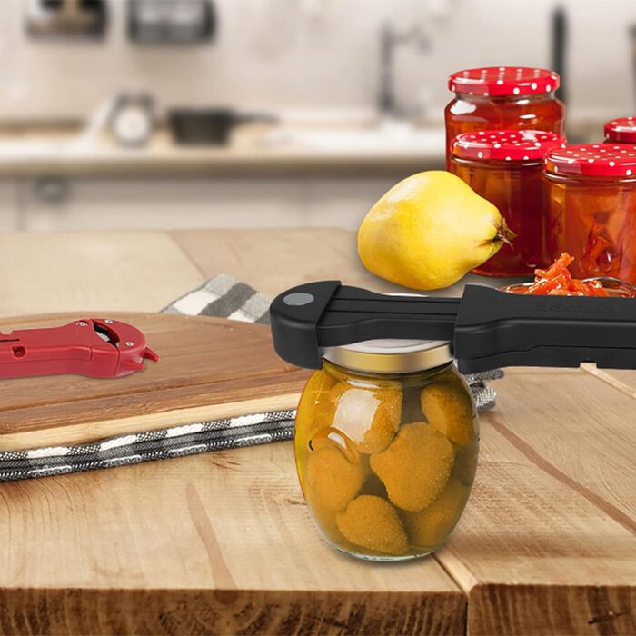 Набір 7-в-1: відкривачка для пляшок, вина та банок для людей похилого віку з артритом, мультифункціональний магнітний відкривач кришок (білий, чорний)