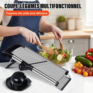 Машхоум Mandoline 5-в-1: набір для нарізки овочів та фруктів з нержавіючої сталі, 40 см