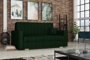 Диван-ліжко Zanzibar I 3-місний 153 см, зелений: диван з функцією сну та ящиком для білизни