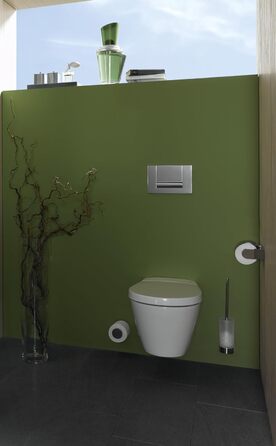 Ванна кімната, тримач туалетного паперу Металевий і туалетний йоржик Кришталево-скляний матовий, глянцевий хром, ванна кімната та гостьовий туалет, видання 300