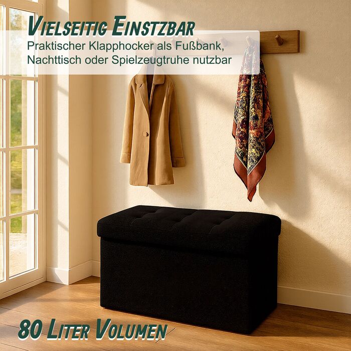 Зручна лавка Relaxdays з тканини