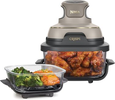 Ninja CRISPi Airfryer – фритюрниця-конвекційна піч, 3.8 л, 4-в-1, 1700 Вт, Stone Gold FN101EUSTGD
