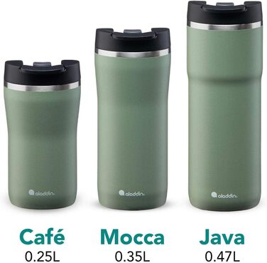 Термокружка Aladdin Barista Java з нержавіючої сталі 0.47L - Leak-Lock, для кави з собою, зберігає тепло 4 години, BPA-Free, придатна для миття в посудомийній машині (355 мл, Sage Green)