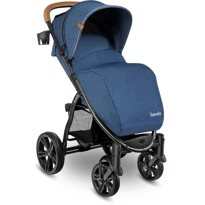 Дитяча коляска Lionelo Annet Plus - компактна, з функцією опускання спинки, блакитна
