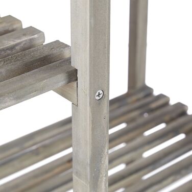 Стелаж для квітів Relaxdays сірого кольору з дерева