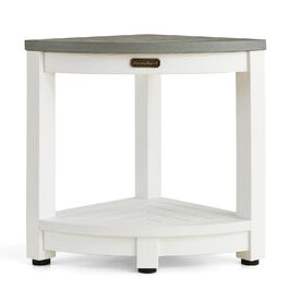 Крісло для душу Eck-Duschhocker, водонепроникне, з полівуд, для ванної кімнати, біле (білий+сірий)