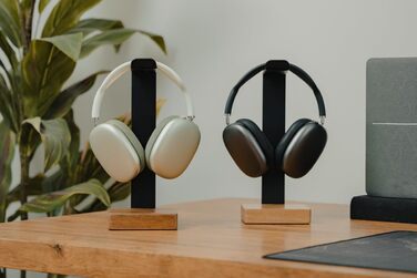 Підставка для навушників CORE MINDED на стіл, масивна, для геймінгу, з дерева, сумісна з Airpods Max та іншими моделями (дуб масив)