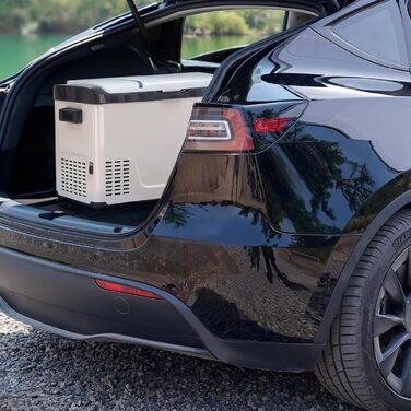 Автомобільний холодильник WOLTU 30л, електричний 12/230V, двозонний, для авто, пляжу, пікніка - білий + адаптер