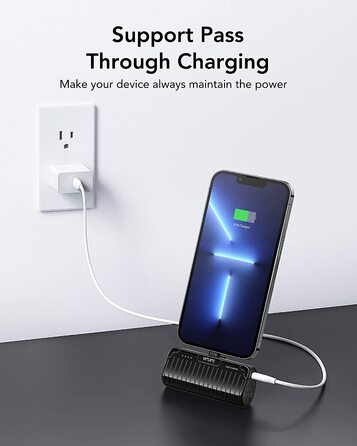 Швидкий зарядний пристрій для смартфонів USB C, компактний і потужний, 20W PD Mini PowerBank 5000mAh