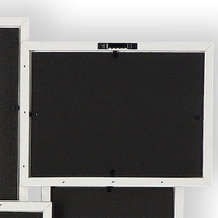 Колаж Wackadoo Picture Frame для 12 фотографій з дерева FSC, великий формат фотографій 13x18 см Фоторамка Колаж Фоторамка Галерея Рамка зі скляною панеллю Вигляд, потертий, білий (білий)