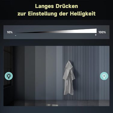 Дзеркало для ванної кімнати SONNI з підсвічуванням 80x60 см, антизапарник, LED, сенсорний вимикач, холодний/нейтральний/теплий білий світ