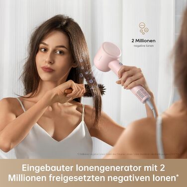 Фен Dreame Hair Gleam: Швидкий, з іонізацією та регулюванням температури, рожевий