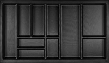 Вставка для столових приладів Junker 325 x 476 мм лавово-сірого кольору з перловою текстурою для шаф 40-х років Кухонна коробка для столових приладів ідеально підходить для такої тонкої системи висувних ящиків (825 x 476 мм (ширина корпусу 900 мм))