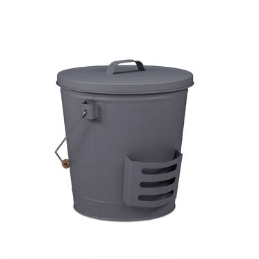 Відро Relaxdays для сміття з кришкою та совкою