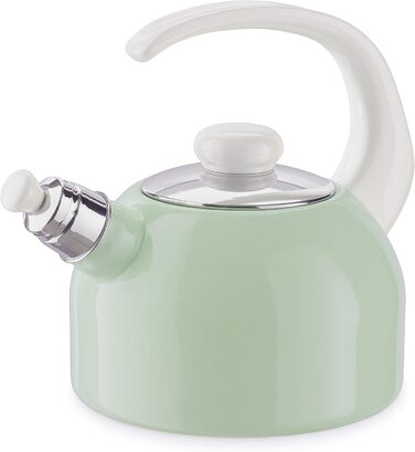 Чайник Riess Flute Kettle Plus CLASSIC, 2 л, потрійний емальований, нільський зелений, підходить для індукції