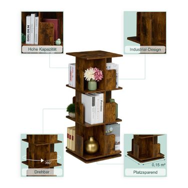 Стелаж для книг Relaxdays у стилі індустріального дизайну