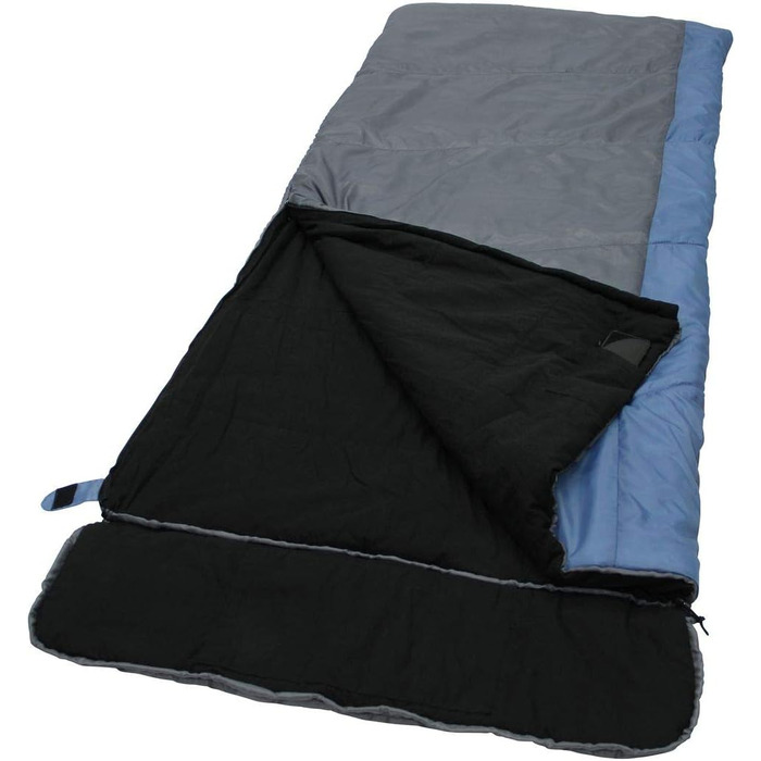 Ваш спальний мішок GEAR XXL Суматра -7C Тепла ковдра Спальний мішок 230x100 см 3-4 сезони 100 бавовняна підкладка Синій сірий