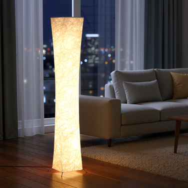 Настільна лампа з паперовим абажуром, вимикач на підставці, 3 режими яскравості, білий