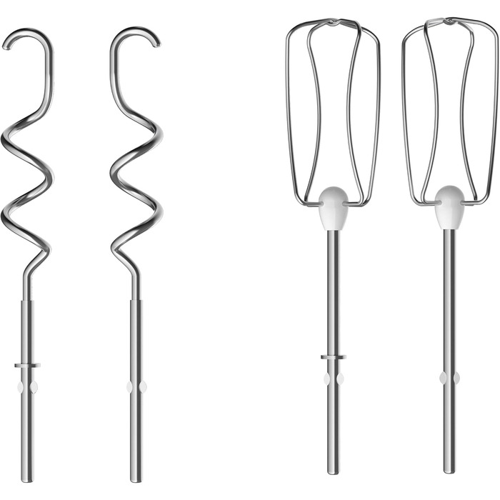Міксер ручний Moulinex Quickmix HM3108 600 Вт, 5 швидкостей, нержавіюча сталь, для тіста, крему, чорний