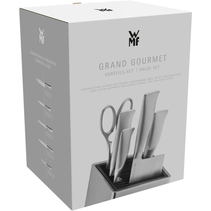 Набір кухонних ножів Grand Gourmet WMF (6 предметів), нержавіюча сталь, Made in Germany