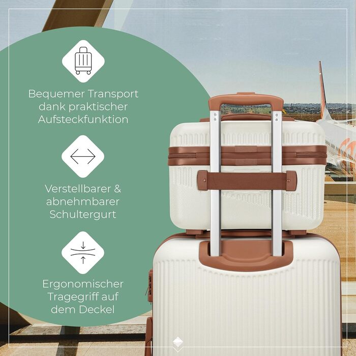 Набір валіз Travelite Bali 3 шт. (L/M/S) з ABS-пластику, зелений: міцні валізи з TSA-замком