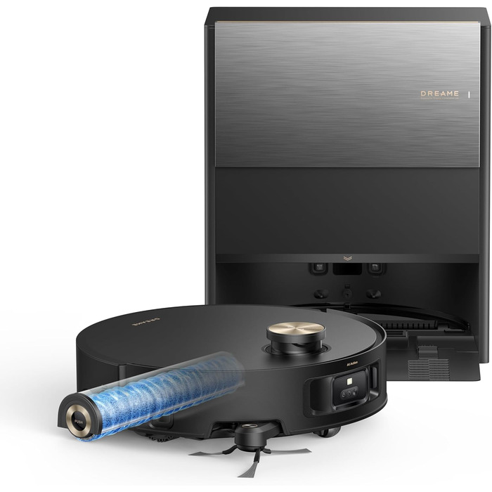 Робот-пилосос Dreame Aqua10 Roller: потужність 30000Pa, самоочищення, автоматичне випорожнення, керування голосом, чорний