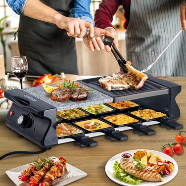 Раглеті гриль Cusimax для 8 осіб з регулюванням температури, антипригарне покриття, 1500W, CMRC-300