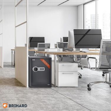 Сімейний сейф Brihard Electronic - Кодсейф з кодовим замком, LED і полицею (Business XL)