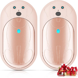 Електричні грілки для рук Lepwings, 2 шт., 6000 мАг, багаторазові, 3 режими, до 20 годин тепла, USB-зарядка, для активного відпочинку взимку, чорні та рожеві