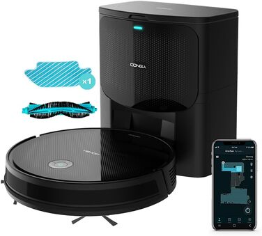 Робот-пилосос Cecotec Conga 2499 Ultra Home Advanced з базою самостійного очищення, гіроскоп, 2100Pa, Wi-Fi, моп, автоматичне розпізнавання мішка 3L