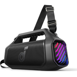 Soundcore Boom 2 Plus: Портативна Bluetooth колонка, 140W, IPX7, RGB, Power Bank, Чорний