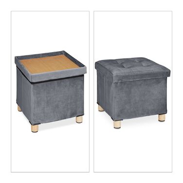 Зручний пуф Relaxdays з підспівателем