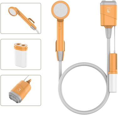 Електричний душ портативний LUOOV для кемпінгу, подорожей, миття авто та тварин з USB зарядкою та гарантією 3 роки