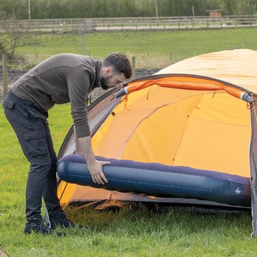 Надувна повітряна матрац для двох Milestone 88010 з флокуванням - для кемпінгу та відпочинку