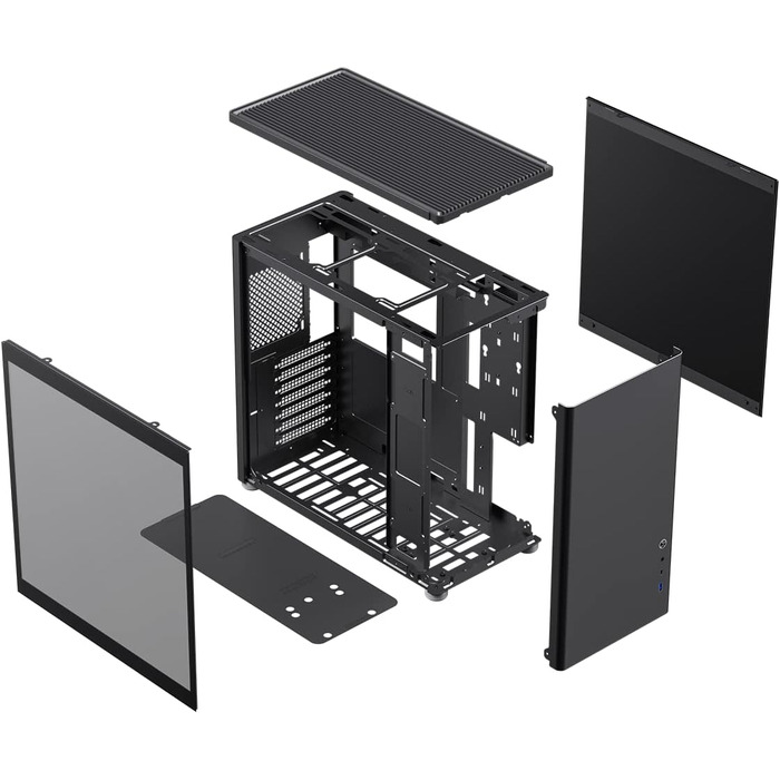 Ігровий корпус GameMax Spark Pro Cube ATX з двома загартованими скляними панелями, USB 3.0, Type-C, чорний