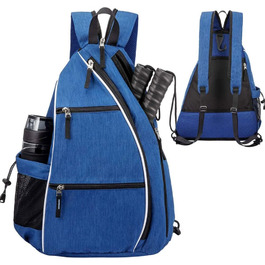 Оновіть водонепроникний тенісний рюкзак-регульована Тенісна сумка для жінок / чоловіків, багатофункціональний спортивний рюкзак (синій)
