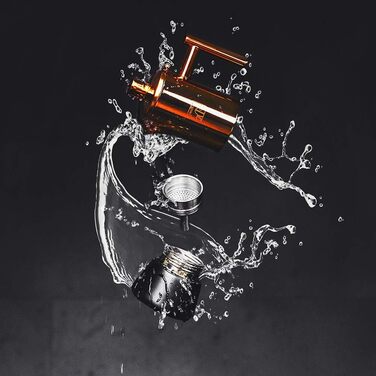 Кавоварка Cecotec Moking 1000 з нержавіючої сталі для газових, електричних та склокерамічних плит, 10 чашок, 27x14x12.5 см