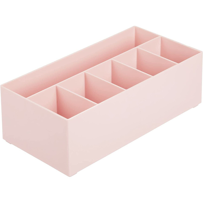 Зберігання косметики для умивальників або туалетних столиків Пластикова коробка для зберігання косметики без бісфенолу А Сучасний косметичний органайзер на 6 відділень Рожевий світло-рожевий