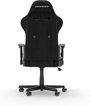 Крісло ігрове DXRacer Formula L, чорний, тканина FD23 - ергономічне, для ПК геймерів та офісу