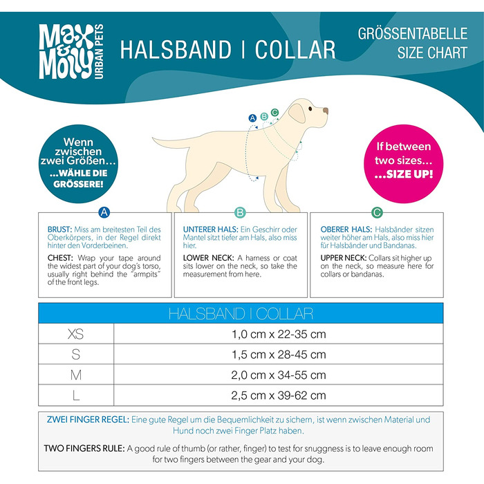 Нашийник Max & Molly Smart ID, захист від втрати для домашніх тварин (M)