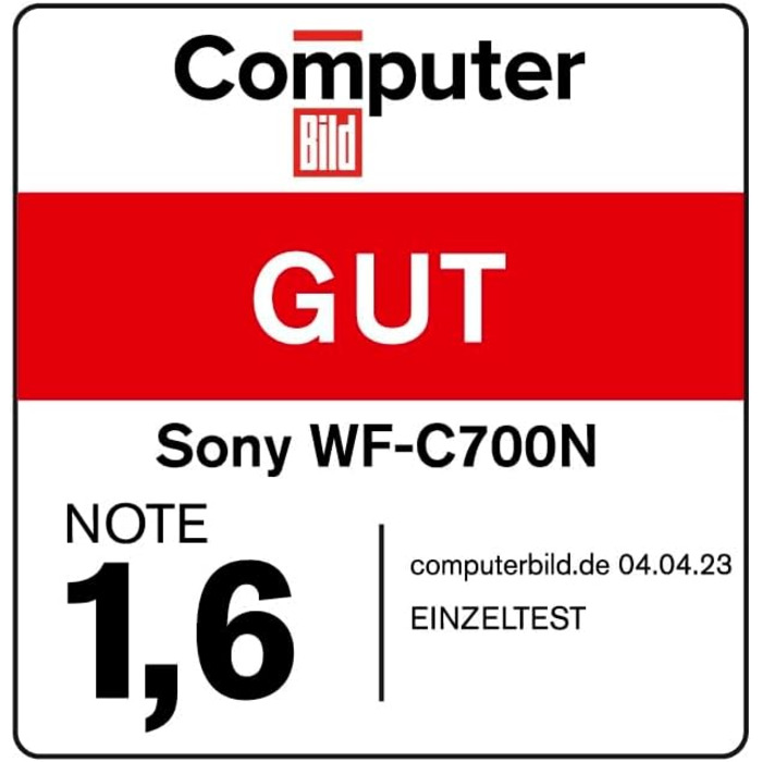 Бездротові навушники Sony WF-C700N з шумозаглушенням Bluetooth, акумулятор 20 год, IPX4, швидка зарядка, чорний