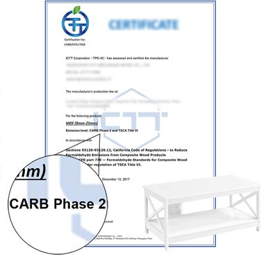 Журнальний столик Yaheetech з X-Frame, зберіганням і полицею, 100x50x45 см, білий