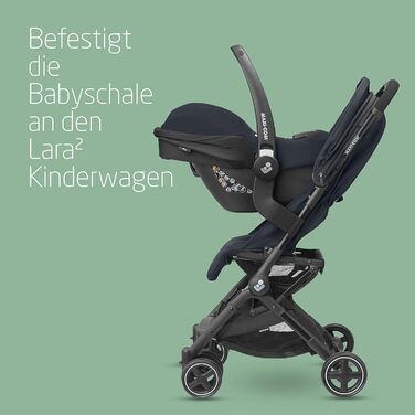 Дитяча коляска Maxi-Cosi Baby, 0-4 роки, до 22 кг, легка та компактна, 3 положення для сну, з плоскою лежачою поверхнею, складна, з ременем безпеки, чорна