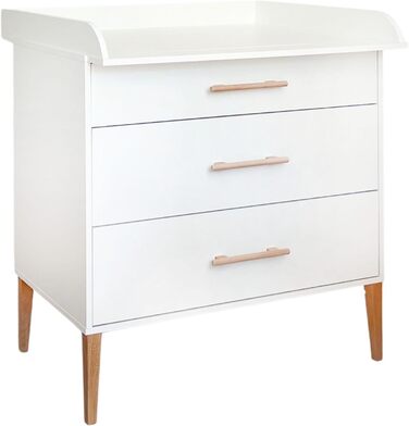 Комод для переодягання ATB ILA з пеленальним столиком - Комплект для дитячої кімнати, білий