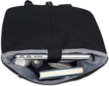 Рюкзак Johnny Urban Earpack Women - Mia - Тонка сумка з відділенням для ноутбука - виготовлена з переробленого ПЕТ - 7 л - Водовідштовхувальний - Чорний / Чорний