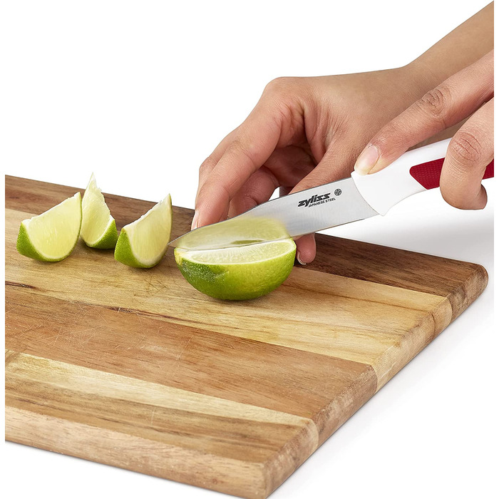 Набір ножів Zyliss E920247 Comfort 5-ти предметний з бруском, японська сталь, кольоровий, для кухні, гарантія 5 років