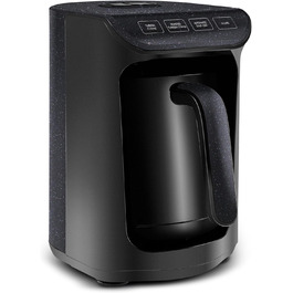 Кавомашина KARACA Hatır для приготування турецького кави з функцією обсмажування, 535W, 5 чашок, автоматичне нагрівання, чорний колір