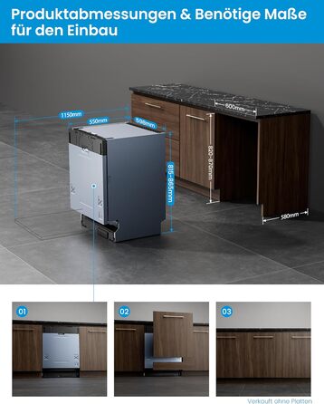 Посудомийна машина Midea SV 5.14K10C, 45 см, 10 комплектів, Inox, з Wi-Fi, 8 програм, 44 дБ, автоматичне відкриття дверцят, таймер затримки 0-24 години