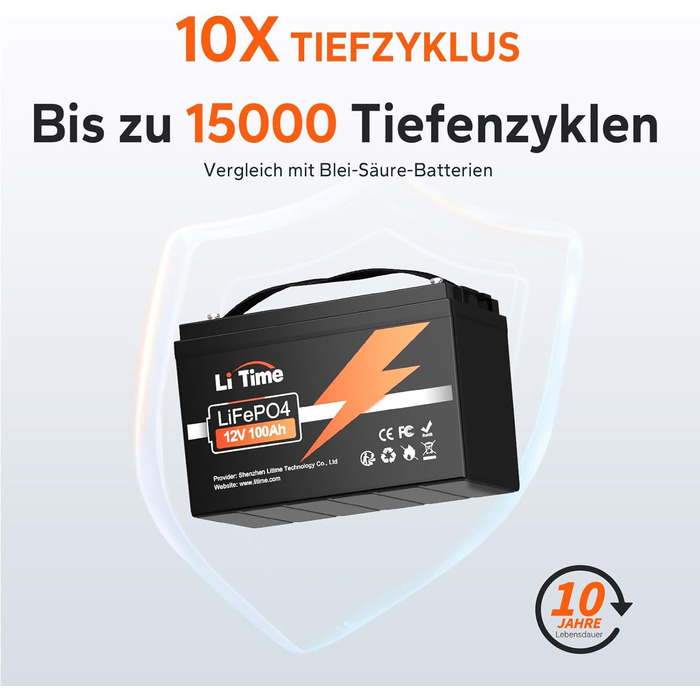 Акумуляторна батарея LiFePO4 12 В 100 Ач, літієвий акумулятор 1280 Втгод, 100 А BMS, 15000 циклів, послідовно/паралельно, заміна свинцево-кислотного продукту